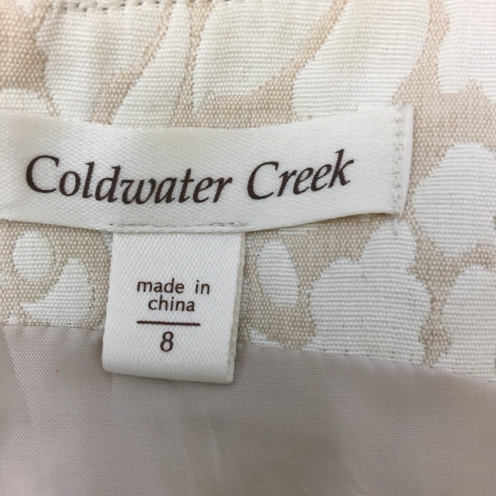 Coldwater Creek. Dress. Tan/Cream. Sz. 8. - Picture 6 of 10
